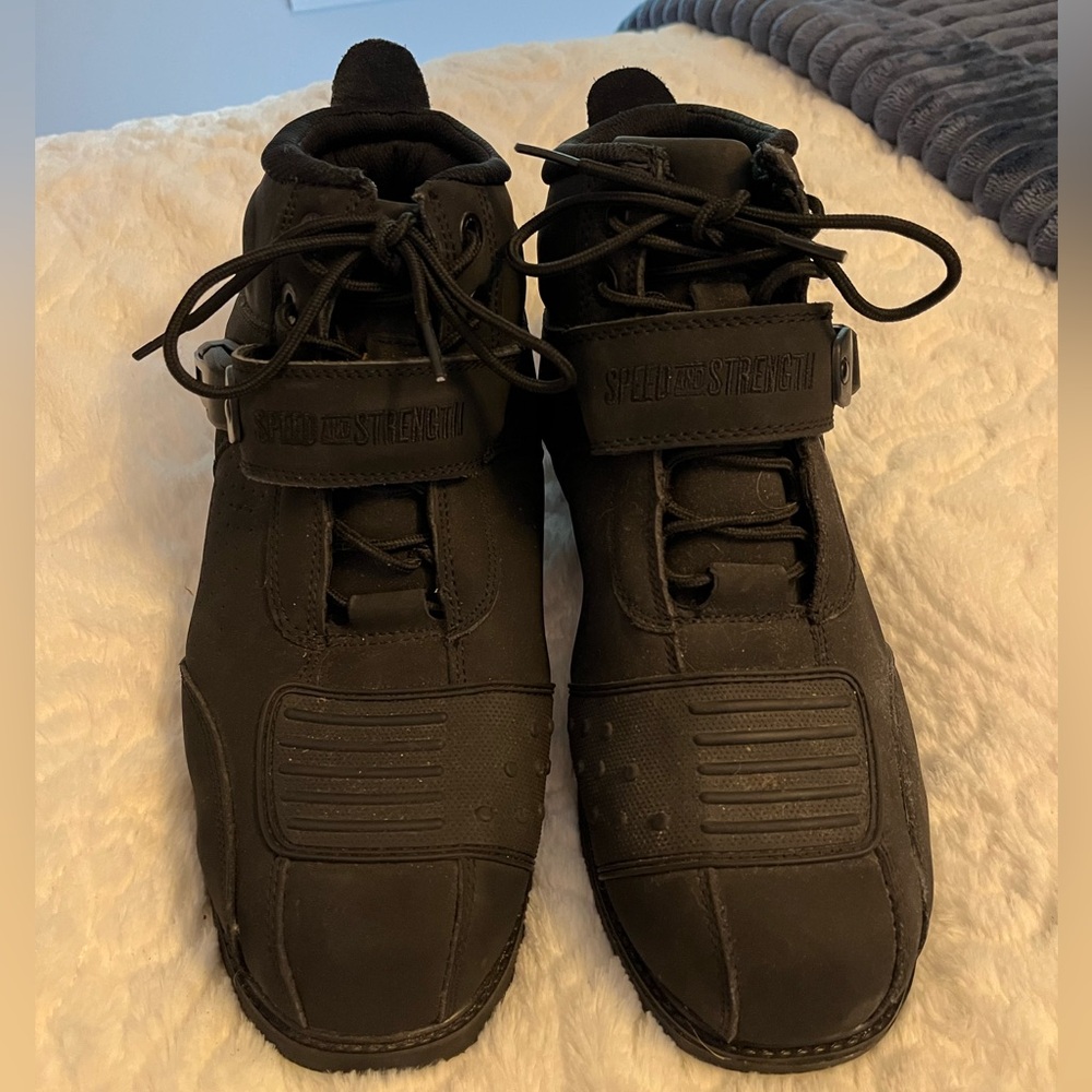🖤 Speed and Strength by Speed Motorcycle Leather Boot Sneakers (11)